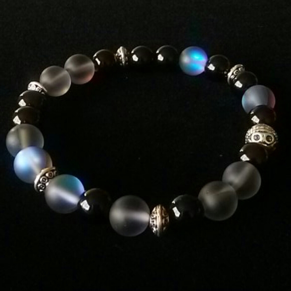 Jewelry - Opal Matte Gray Blue Bracelet